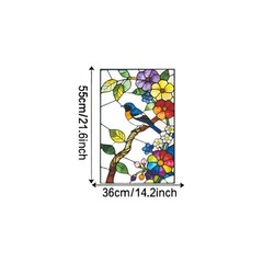 Decorative Flower Bird Window Sticker for Glass Balcony For Outdoor 40x60cm
