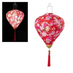 Floral Hanging Lantern Cloth Lantern Chinese New Year Festival Outdoor Decor