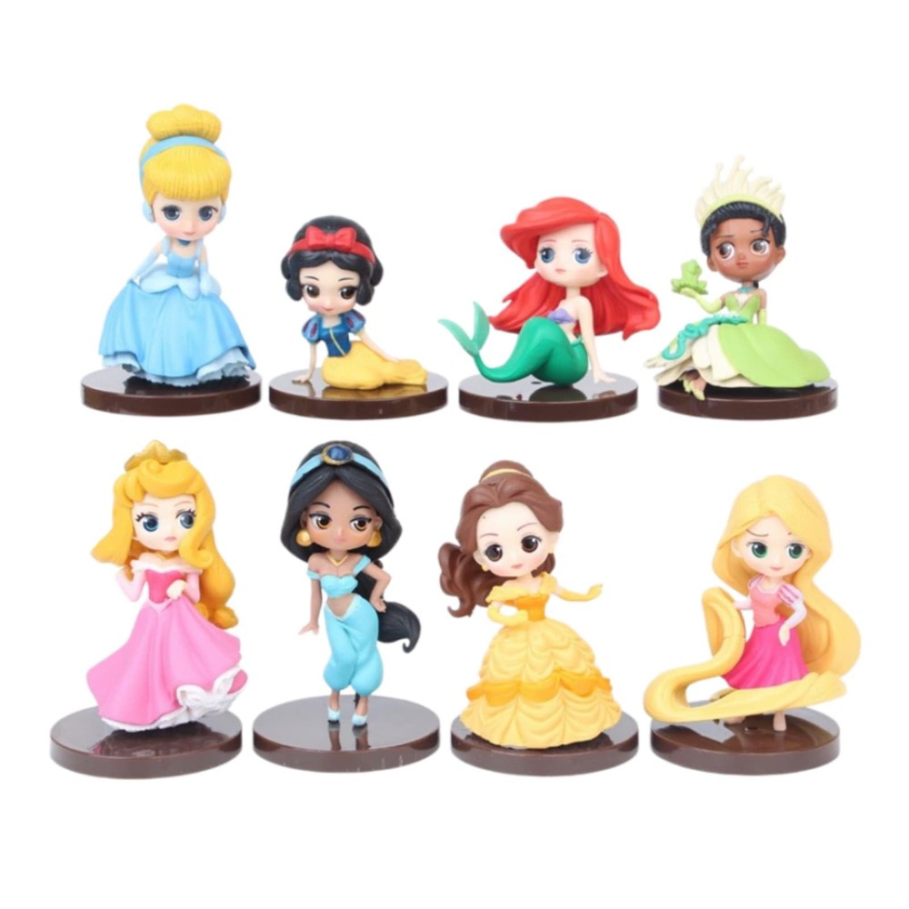 8 Pcs Princesses Figures Set, Figurines Table Decorations Party Decorations C…