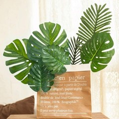 78 Pieces 7 Kinds Artificial Tropical Leaf Jungle Leaves Plant Safari Leaves