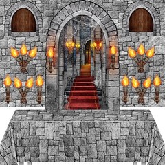 Medieval Knight Party Decorations Set – 13 Pcs with Tablecloths, Castle Door & S