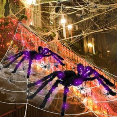 Halloween Large Spider Light Up Haunted House Prop Outdoor Indoor Party Decor ET