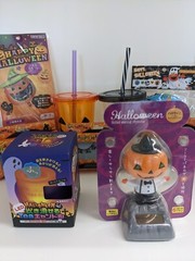 Happy Halloween Set Balloon Tea Candle False Eyelashes Cups Object