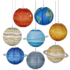 Solar System Planet Venus Rice Paper Lantern Home Nursery Room Party Decorations
