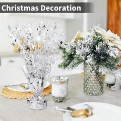 6 Pack Metallic Foil Spray Centerpiece Table Decoration Silver Star Party Cen…