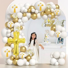Communion Decorations Balloons Kit 118 Pcs Balloons Arch for Holy Communion D…