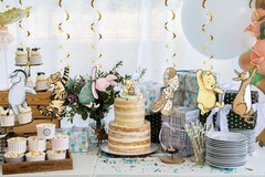 Winnie Baby Shower Decorations Swirls Cutouts Party Supplies For Birthdays