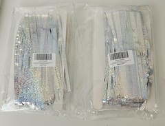 2 Packs Silver Multicolor Tinsel Foil Fringe Curtain Backdrop Engagement Bridal