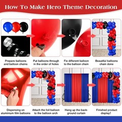 SmoothNovelty 57pcs 2026 Graduation Decorations Red Blue Black Balloon Arch K…