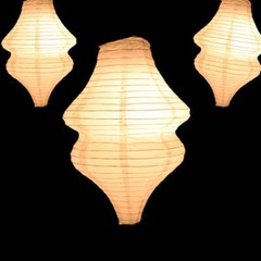 Quasimoon Beige / Ivory Beehive Unique Shaped Paper Lantern, 10.5-inch x 15-inch