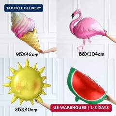Tropical Hawaiian Balloons Arch Kit 144pcs Summer Party Decor with Watermelon,Ic