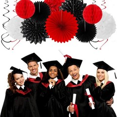 Black White-Red Party-Decorations – 33pcs Birthday Banner,Streamers Tassel