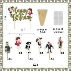 «Gravity Faall Theme Birthday Party Supplies Set – Mysterious Forest-Inspired…