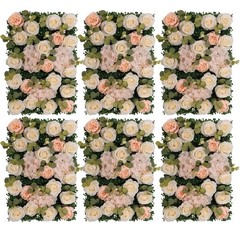 Floral Flower Backdrop Panel 47.24 x 47.24 in Plastic Green White Pink