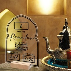 Ramadan Countdown Calendar Eid Mubarak Table Decoration Acrylic Home Decor OY