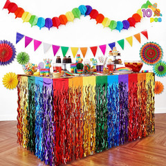 Cinco De Mayo Decorations 2 Pack Fiesta Party Decor Mexican Table Skirt Banner