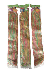 Hawaiian Hula Skirts Multicolor Artificial Grass Flowered Luau Party 3 Pack