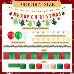 119 Pcs LED Christmas Parade Float Large Car Decoration Kit Colored Light String