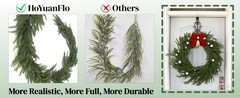 2Pcs 6Ft Artificial Norfolk Pine Garlands Artificial Christmas Garlands Greenery