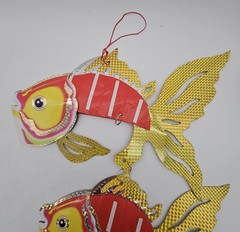 Chinese New Year Lantern Decorations PAIR ~ Fish Lanterns & Pineapple LARGE