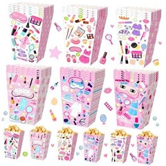 24 Pcs Sleepover Popcorn Boxes Women Makeup Spa Storage Holder Party