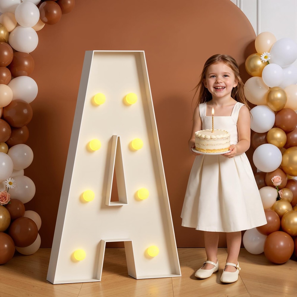 Marquee Letters 3 Feet Tall 3FT Large Light Up Letters A for Wedding Will You…