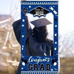 1pc, 2025 Graduation Vinyl Background Photo Frame and 1set Congrats Class