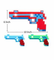 DIAMOND Pixel Weapons LED Light Up Pixel Battle Toy for Boys and Girls Set of 5