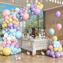 Pastel Rainbow Easter Balloon Garland Arch Kit, 144Pcs Macaron Easter Spring …