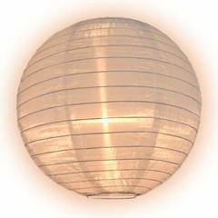 14″ White Nylon Lantern, Durable Hanging Decoration