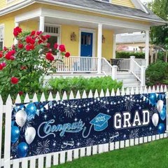 Class of 2025 Graduation Party Decoration Kit Cake Topper and Cash Gift Box Surp