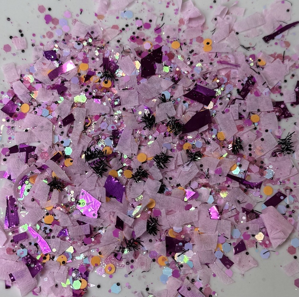 Unique Pink Confetti Glitter Pastel Orange Sparkle custom Paper Bling Girly