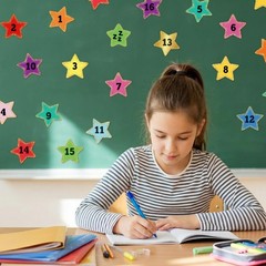 Paper Star Confetti Cutouts 3.5 Inch Classroom Bulletin Board Decor 120 PCS