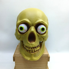 SKULL HEAD LIGHT UP EYES Halloween Prop Skeleton Tested, Eyes Change Colors