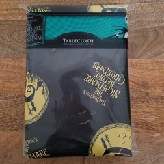 Nightmare Before Christmas Tablecloth 60”x102” Rectangle Black Disney Tim Burton