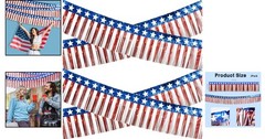 Create Festive Vibes: Durable 10FT Red, White & Blue Streamers for 4th of July