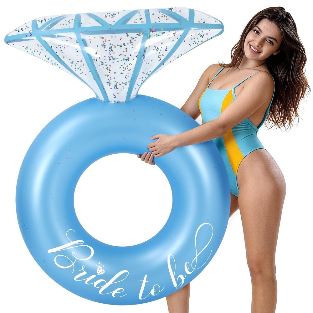 Bride Diamond Ring Pool Float Bachelorette Party Decoration Inflatable Engage…