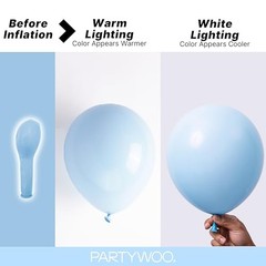 100pc Baby Blue Balloon Arch Kit Pastel Sky Aqua Latex Balloons Party Decor