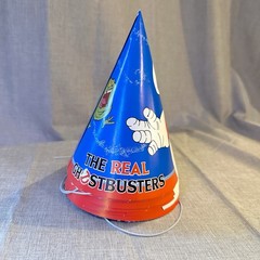 6x Vintage 1986 REAL GHOSTBUSTERS Birthday Party Hats Staypuft Slimer