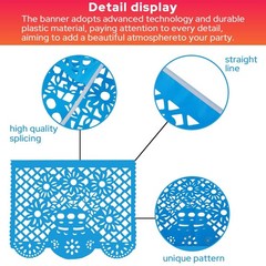 6 Pack Papel Picado Banners – 108 Ft Fiesta Party Decorations, Cinco de Mayo & D
