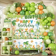 Dinosaur Birthday Decorations Set for 25 Guests NEW