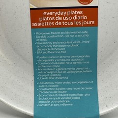 Nordic Ware Microwave Everyday Dinner Plates Set of 4 – 10 Inch White BPA Free