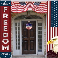 Celebrate with Style: 71x12in Red White Blue Banner for 4th of July Festivities