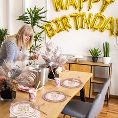 96Pcs 50th birthday decorations Rose Gold Birthday Party Plates 50 Years Birt…