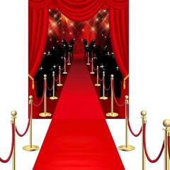 Red Carpet Party Decorations 6 x 5ft Movie Theme Paparazzi Photography Backdrop