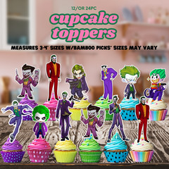 Joker Centerpiece tableware cupcake topper party supplies decoration balloons