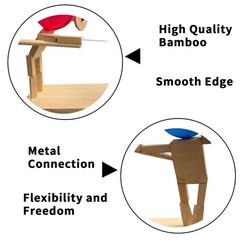 Balloon Bamboo Man Battle,2024 New Pop Wooden Fencing Puppets,Fun Wooden Bots…