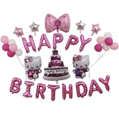 Hello Kitty Birthday Party Decorations Balloon Banner Cake Toppers Set US Seller