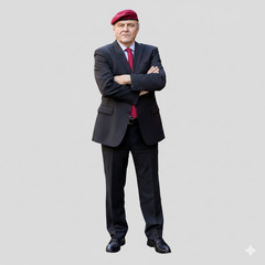 H38295 Curtis Sliwa Red Beret Guardian Angel Mayor Nominee Cardboard Cutout Stan