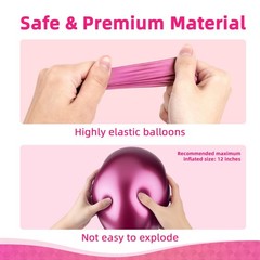 80pcs Pink Balloons, 12 inch Balloons, Party Balloons, Decorations, Helium Ba…